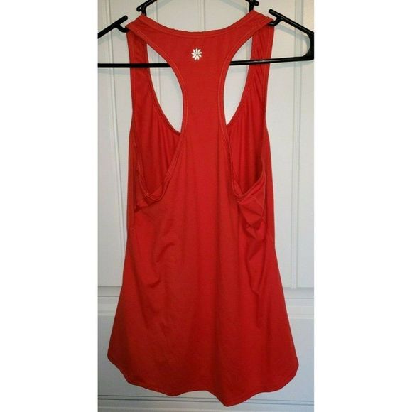 Orange Athleta Racerback Tank Small EUC Yoga Pilates - Picture 2 of 4